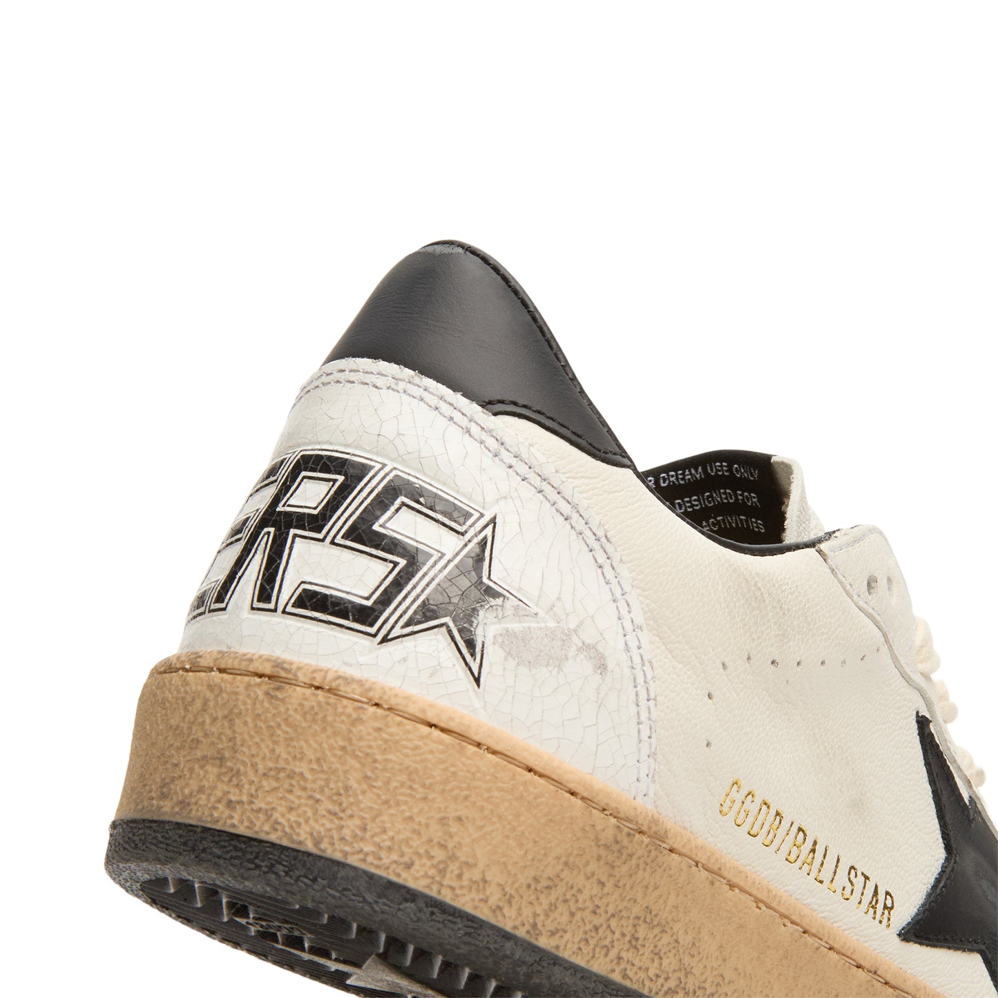 Golden Goose Ballstar Nappa Upper Leather Star And Heel Crack Toe And Spur (White/Black)