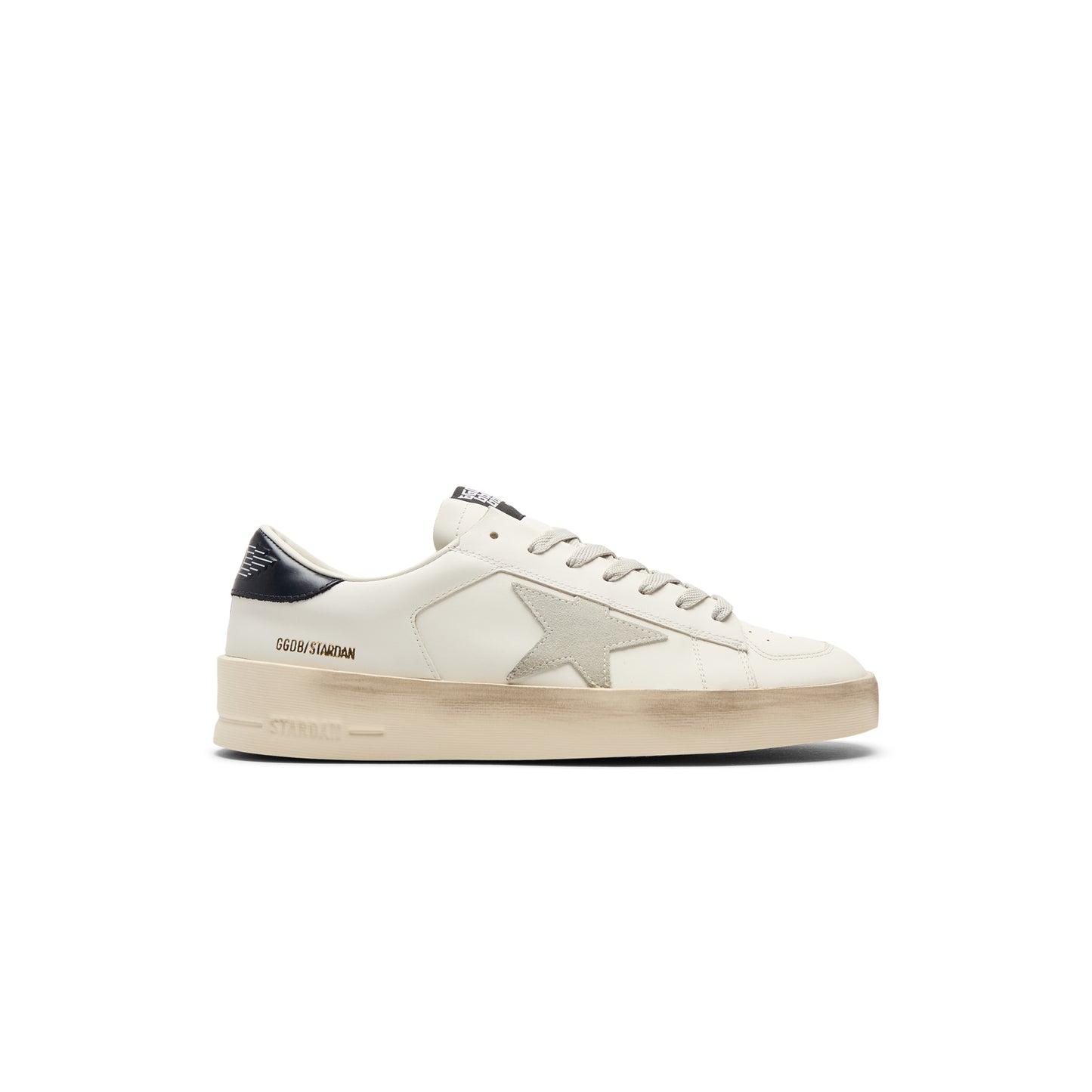 Golden Goose Stardan Leather Upper Suede Star Shiny (White/Ice/Blue)