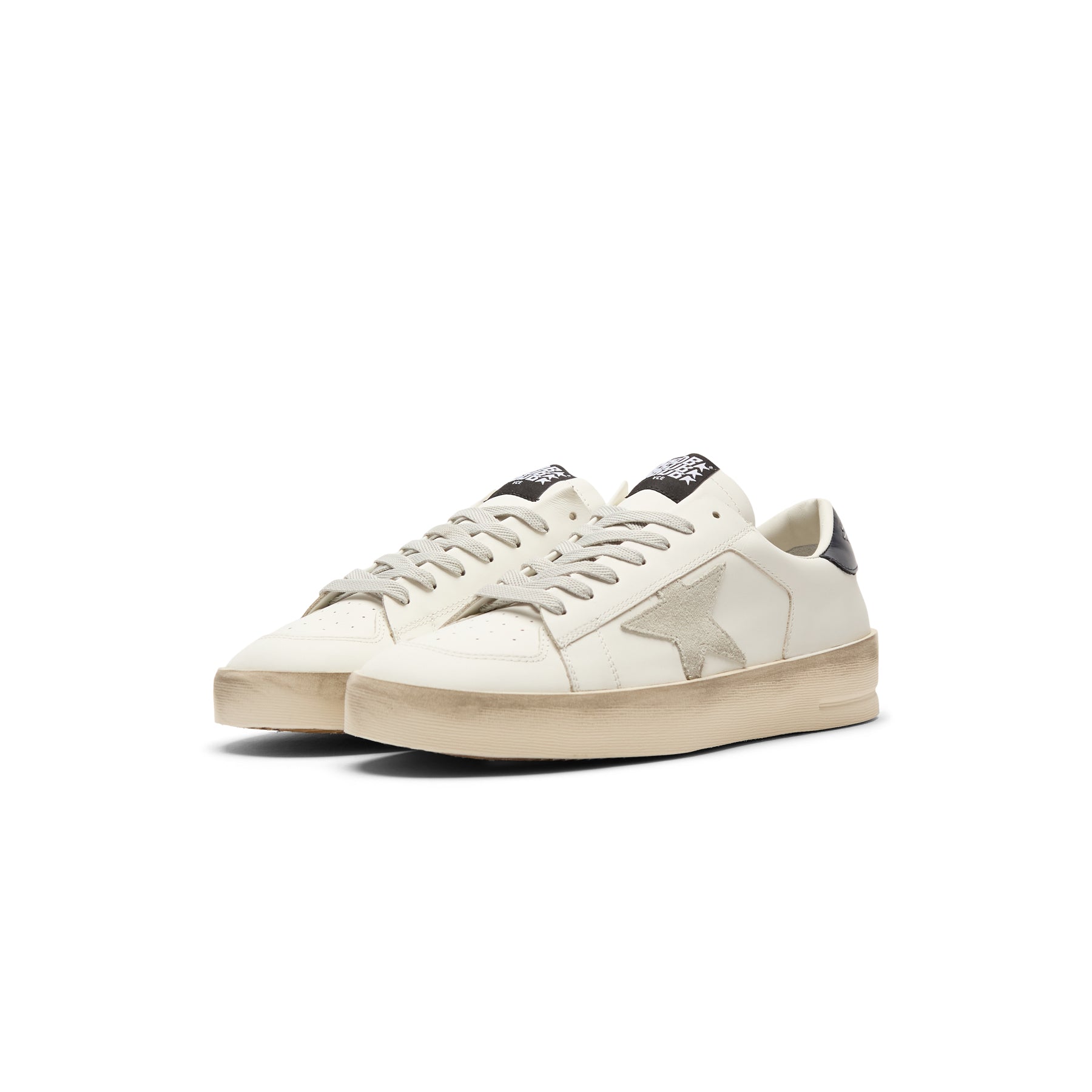 Golden Goose Stardan Leather Upper Suede Star Shiny (White/Ice/Blue)