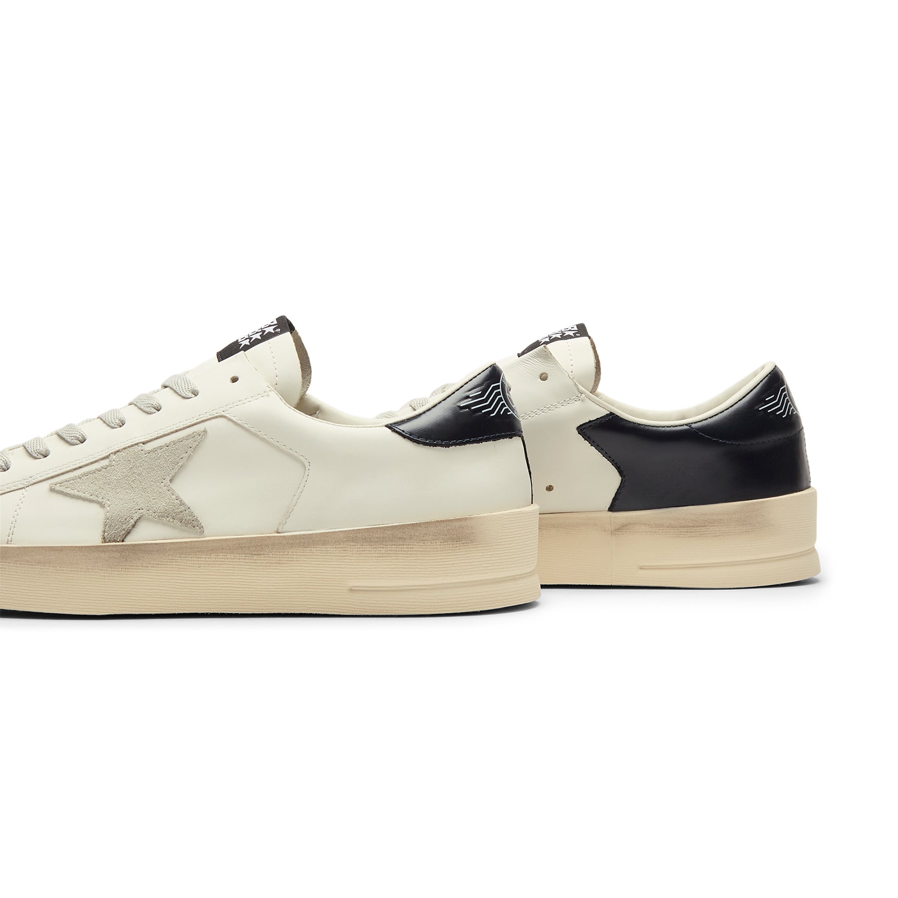 Golden Goose Stardan Leather Upper Suede Star Shiny (White/Ice/Blue)