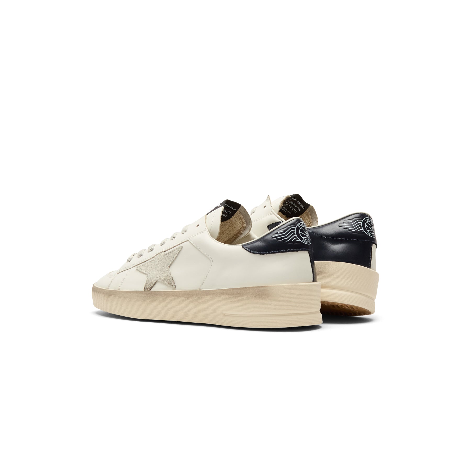 Golden Goose Stardan Leather Upper Suede Star Shiny (White/Ice/Blue)