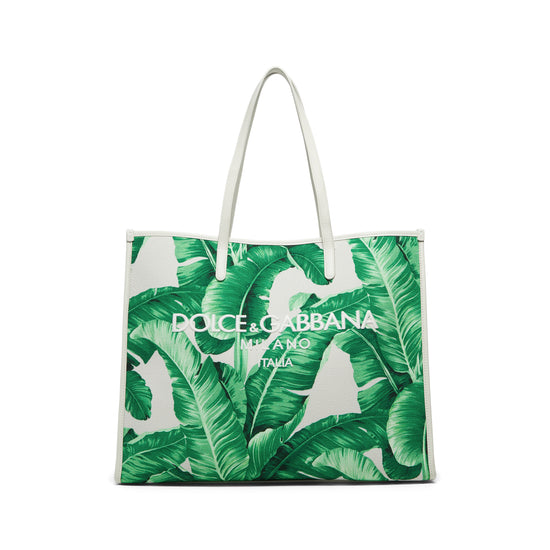 Dolce & Gabbana Graphic Print Tote Bag (Green/White)