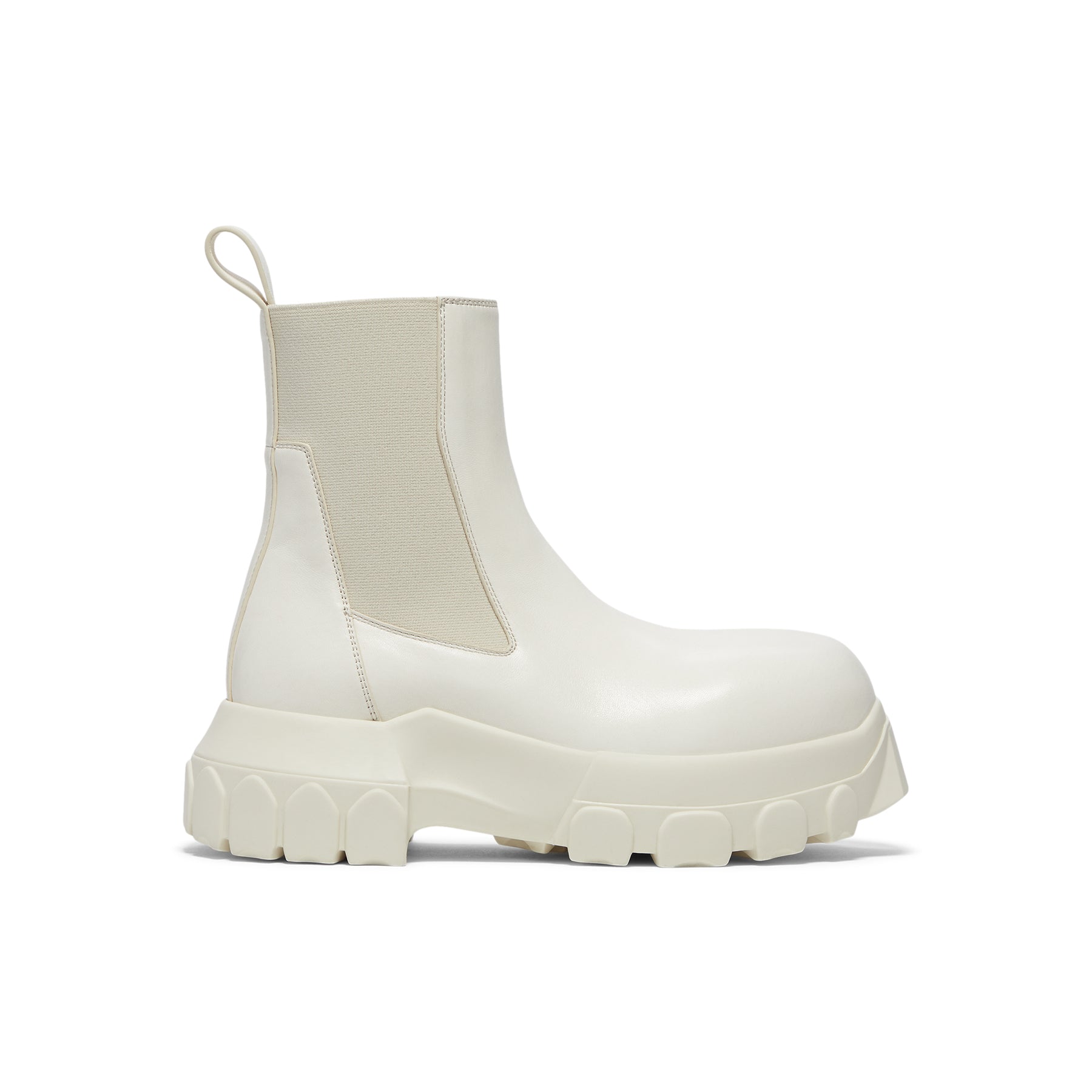 Rick Owens Beatle Bozo Tractor Boots (Milk)
