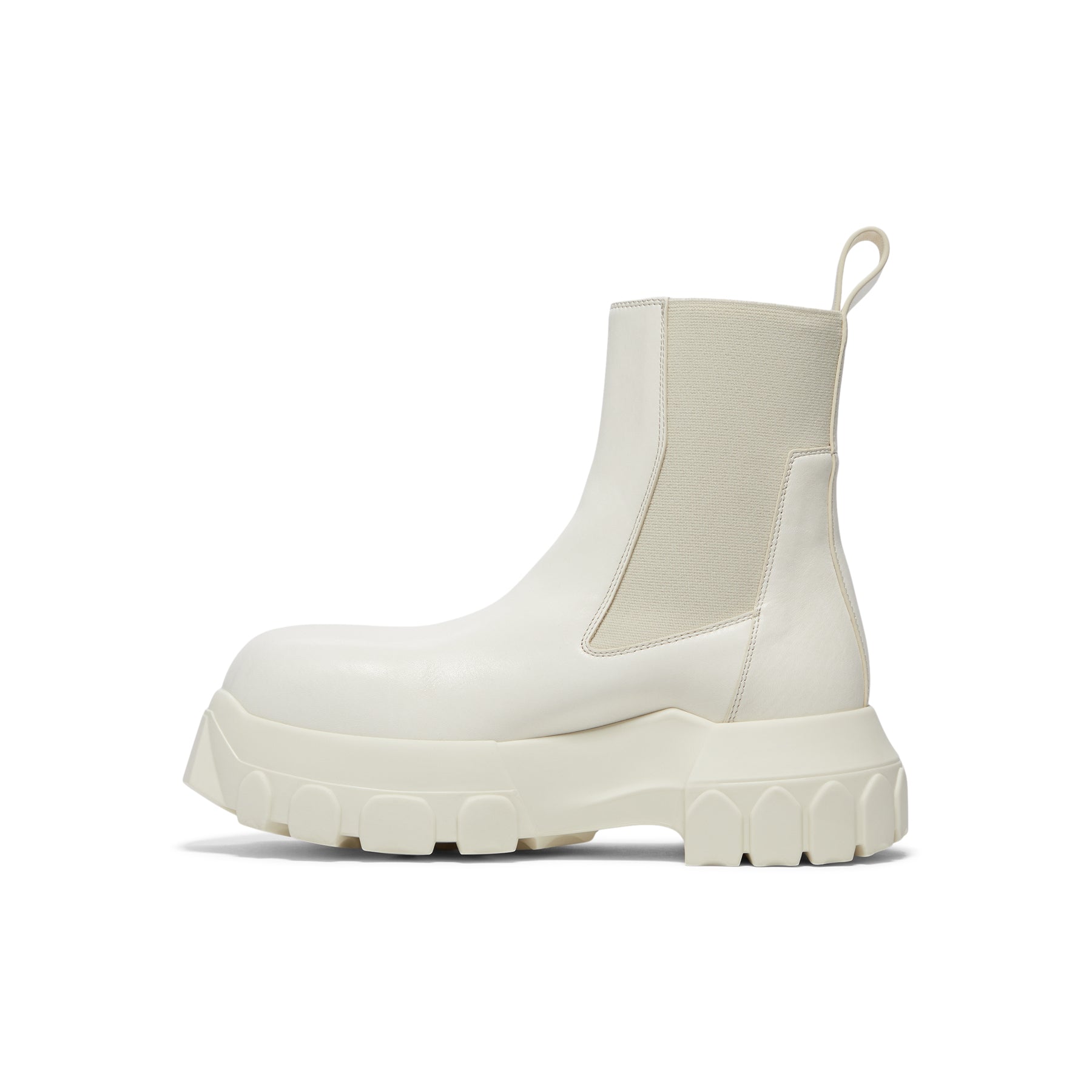 Rick Owens Beatle Bozo Tractor Boots (Milk)