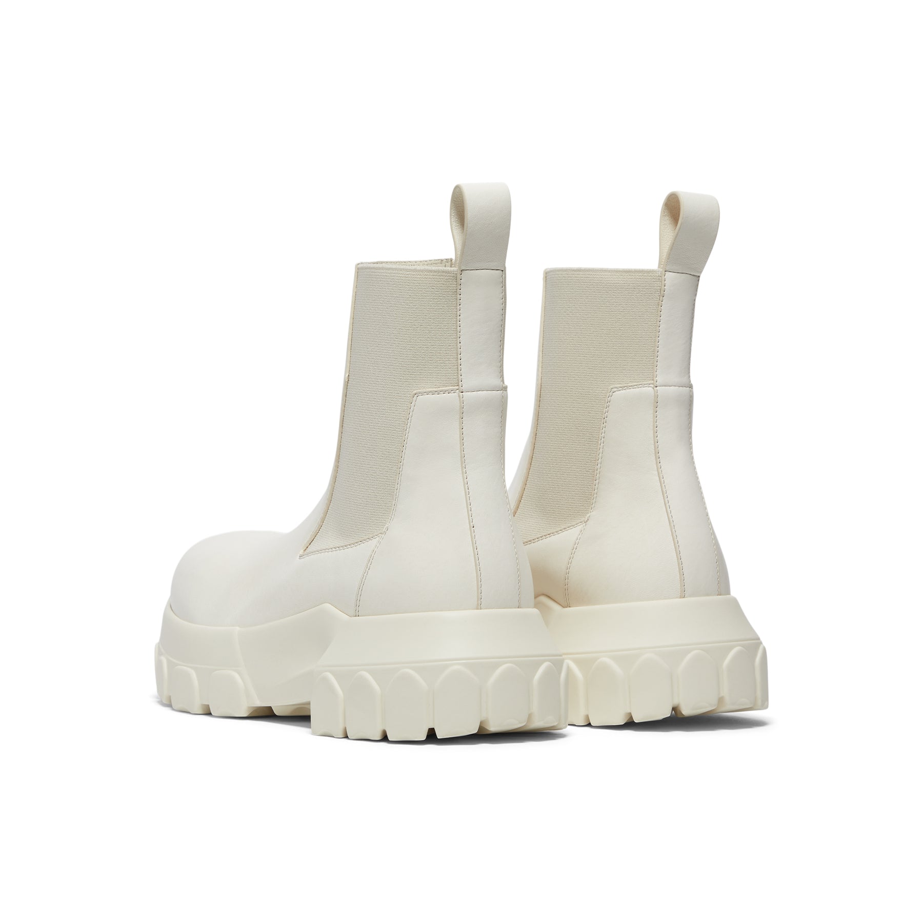 Rick Owens Beatle Bozo Tractor Boots (Milk)
