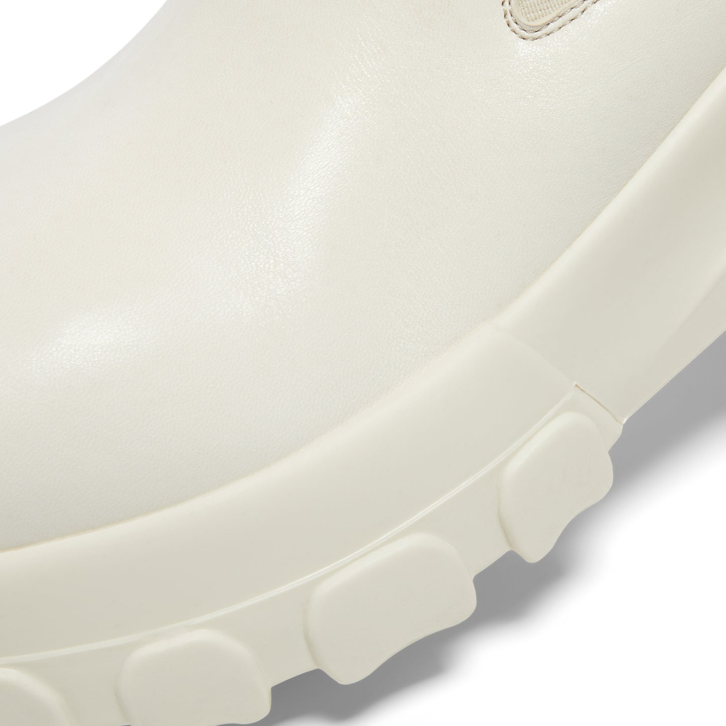 Rick Owens Beatle Bozo Tractor Boots (Milk)