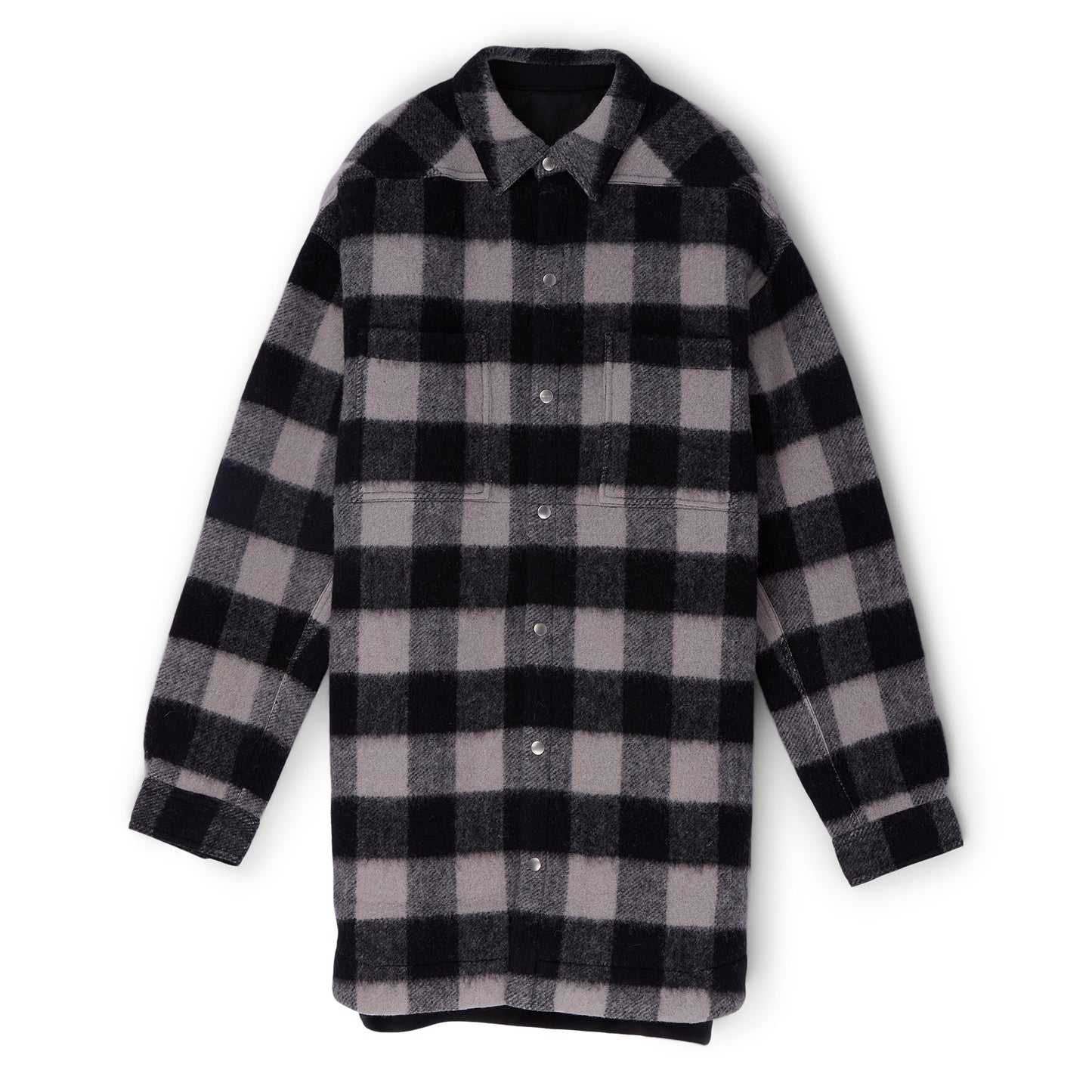 Rick Owens Oversized Outershirt (Black plaid)