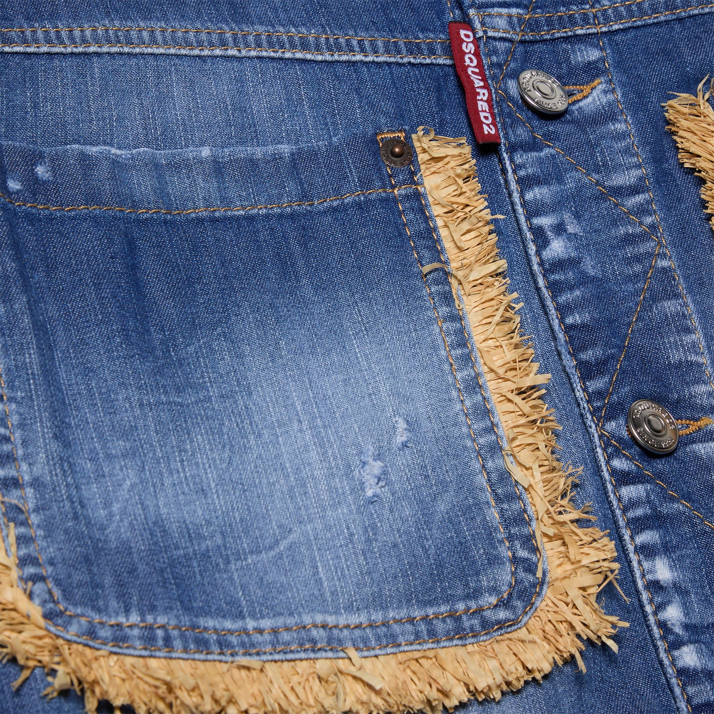 Dsquared2 Summer Lovers Jean Jacket (Navy Blue)
