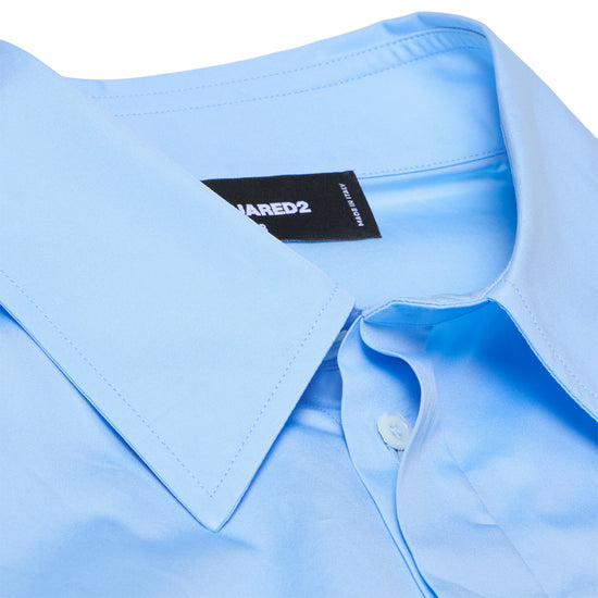 Dsquared2 Rounded Cropped Shirt (Light Blue)