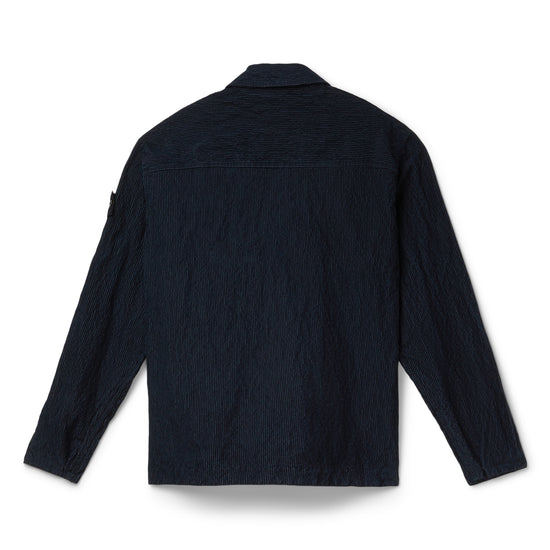 Stone Island Wrinkled Corduroy Overshirt (Navy Blue)
