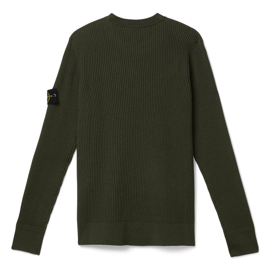 Stone Island Ribbed Crewneck Sweater (Military Green)