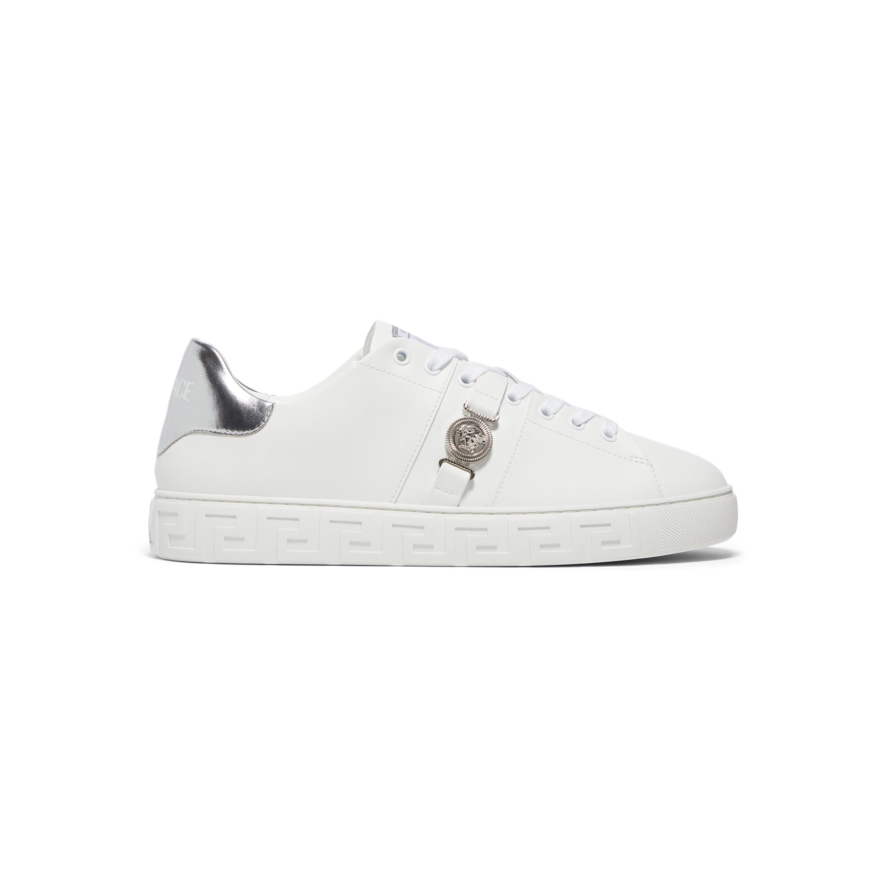 Versace Medusa Biggie Greca Sneakers (White/Silver)