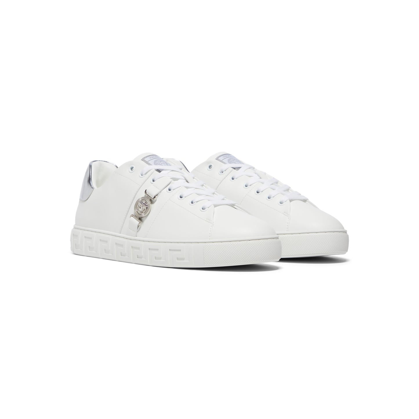 Versace Medusa Biggie Greca Sneakers (White/Silver)