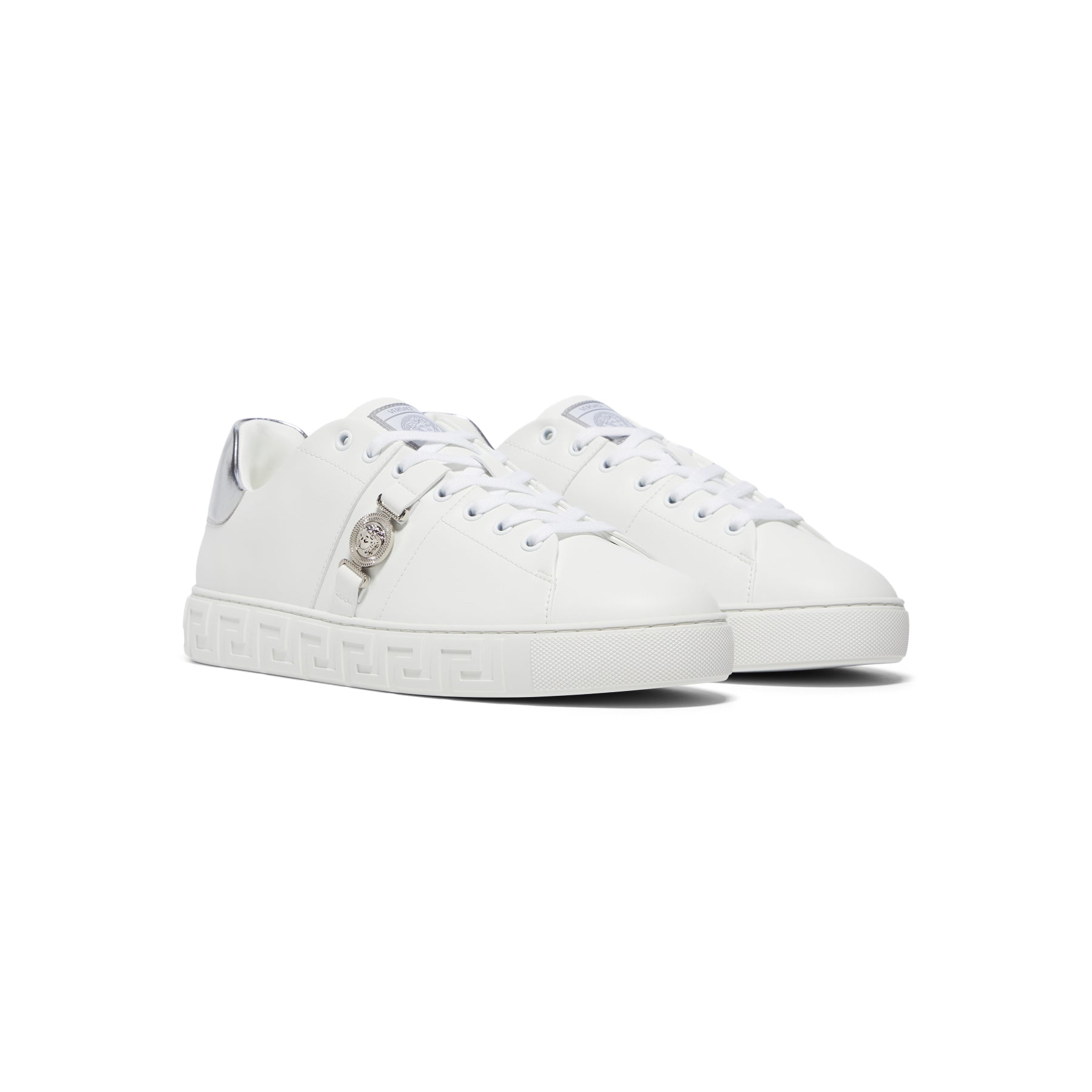 Versace Medusa Biggie Greca Sneakers (White/Silver)