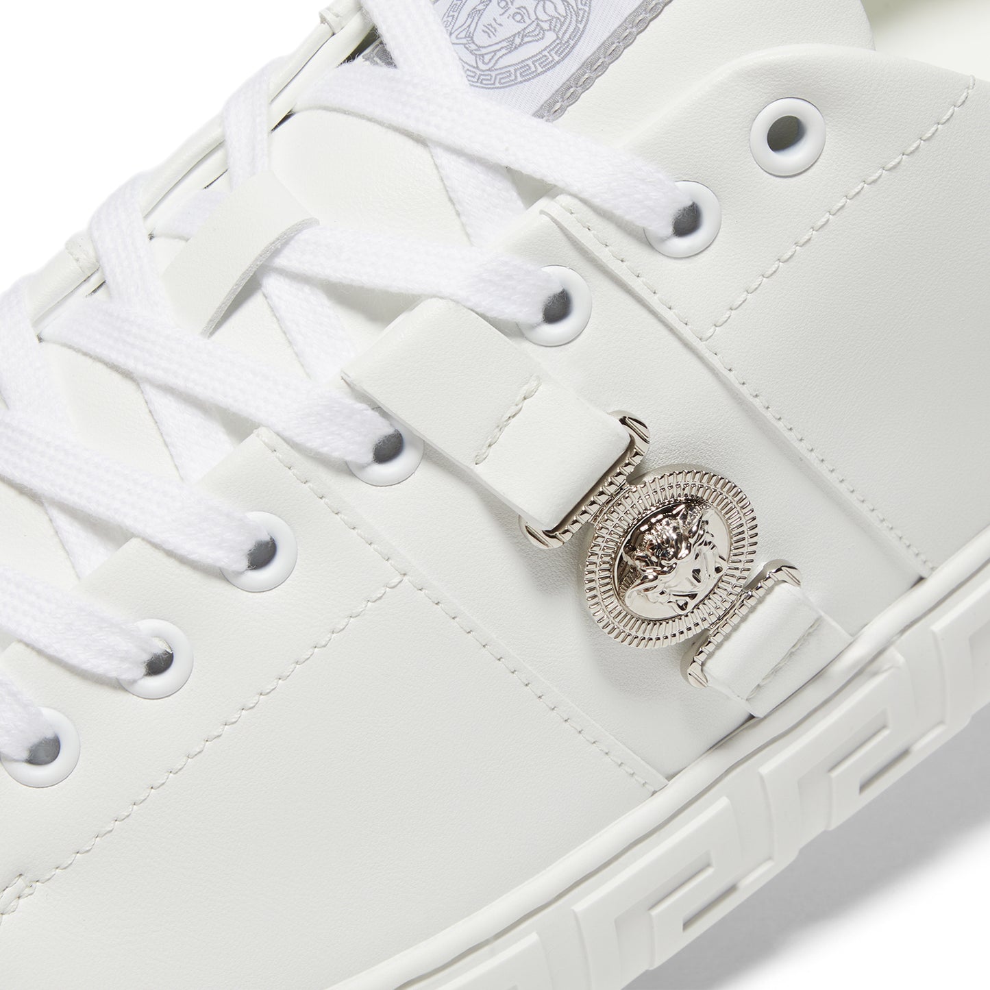 Versace Medusa Biggie Greca Sneakers (White/Silver)