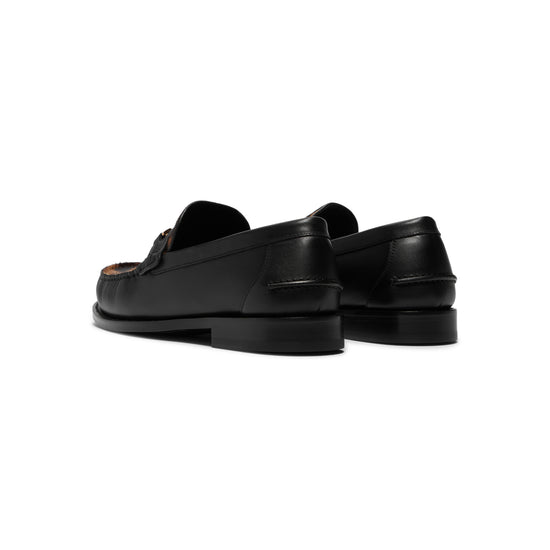 Versace Medusa '95 Leopard Print Loafers (Black/Brown/Versace Gold)