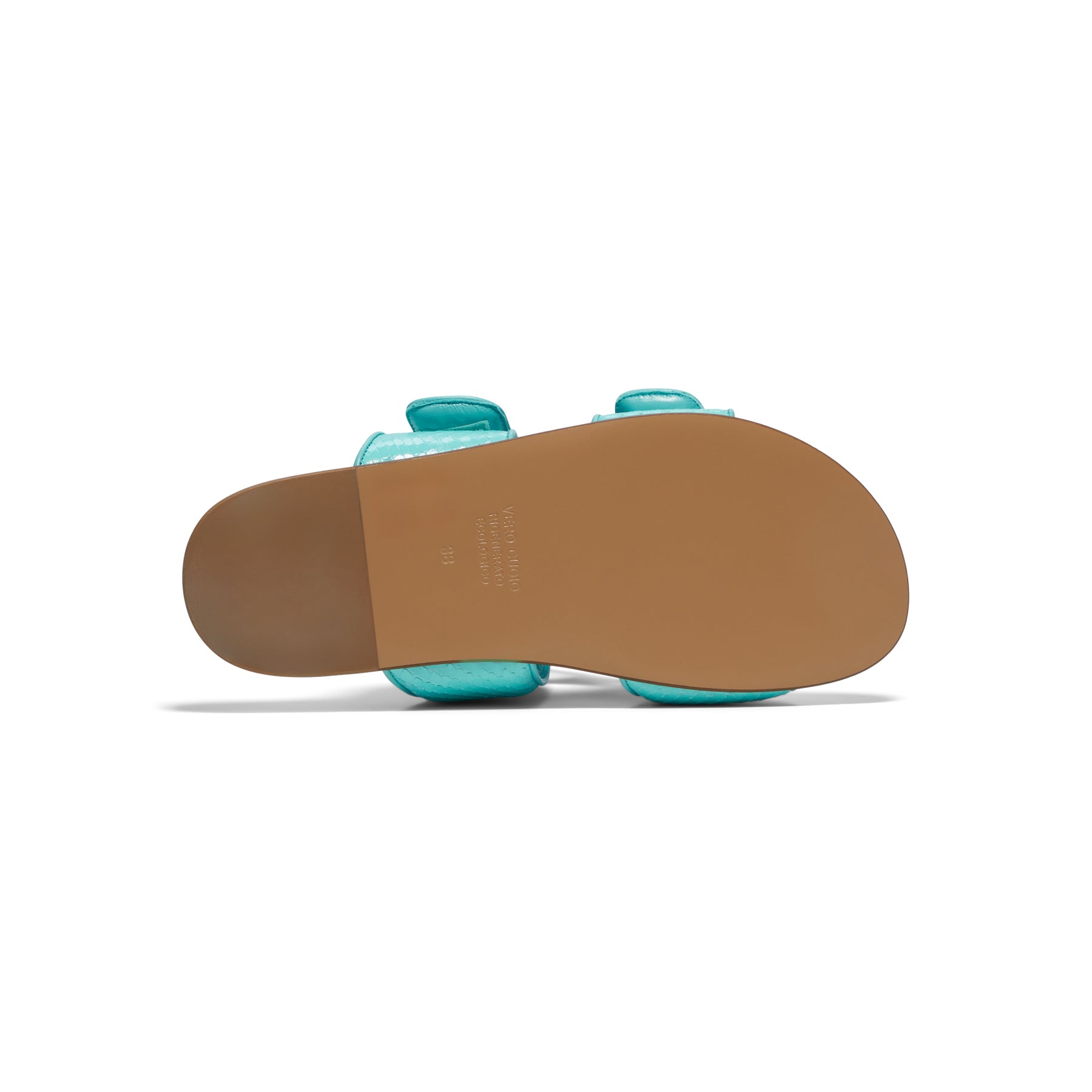 GIABORGHINI Julianne Flat Strap Sandal (Turquoise)