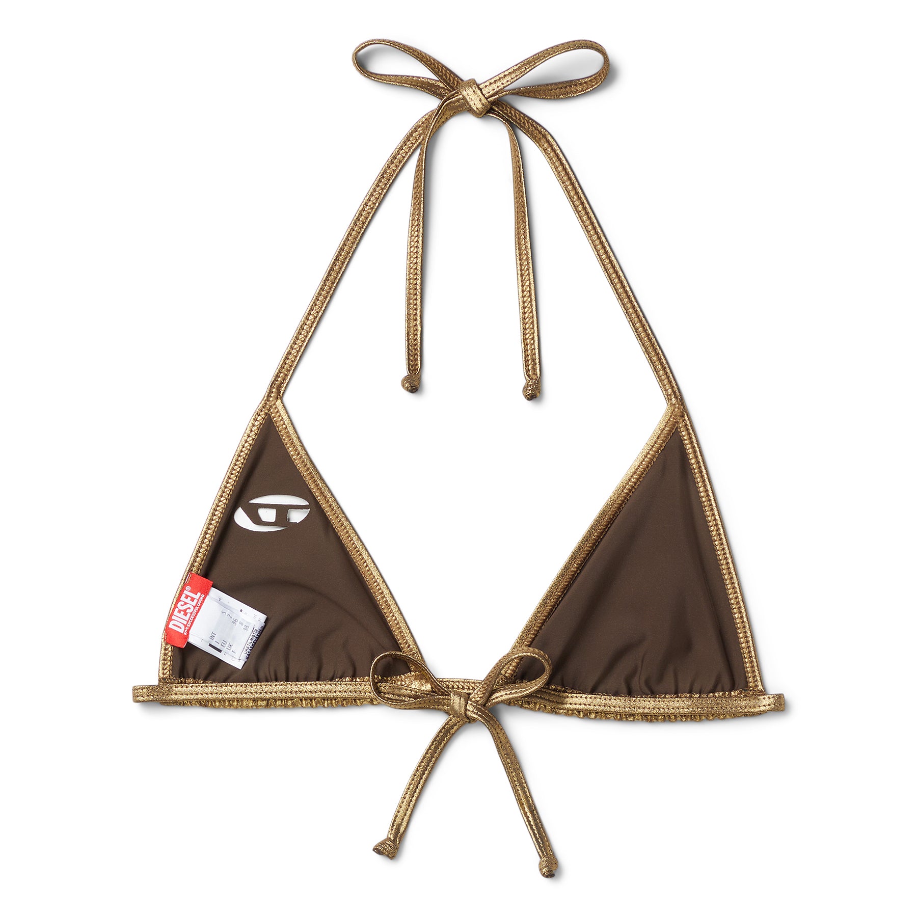 【いつでも特別感を演出】Diesel Lady-Utlt ビキニトップ&ボトム Women's Metallic bikini top | Gold | Diesel