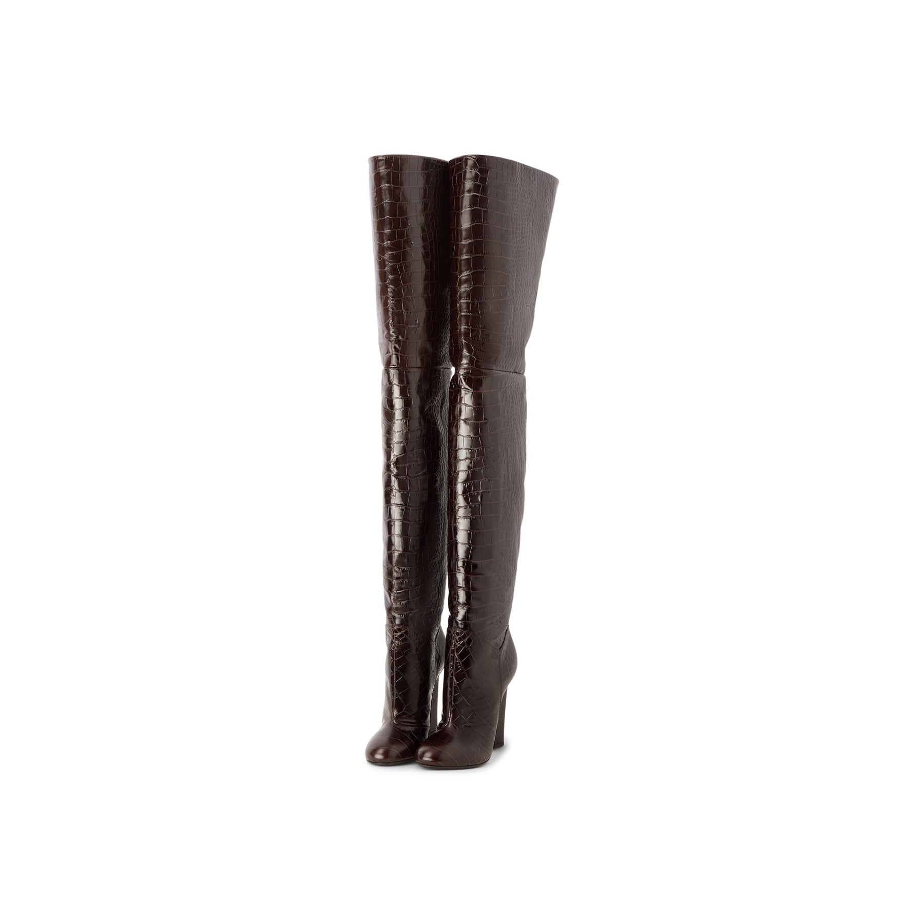 Dsquared2 Over The Knee Heeled Boots (Brown)