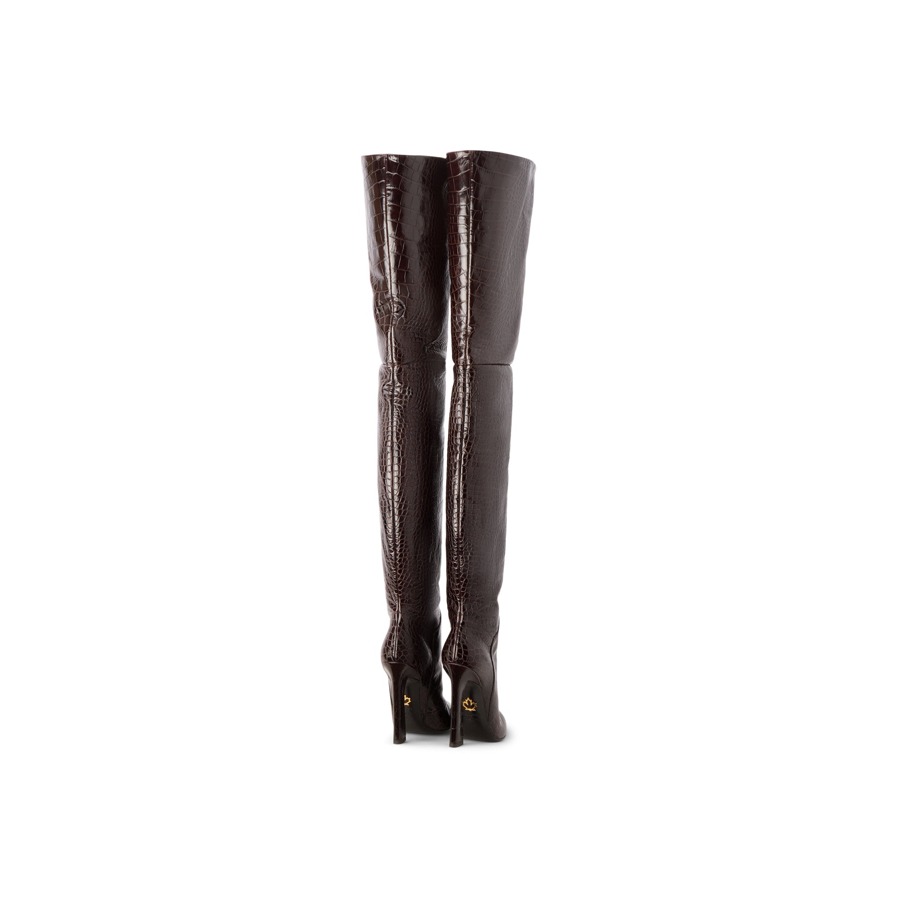 Dsquared2 Over The Knee Heeled Boots (Brown)