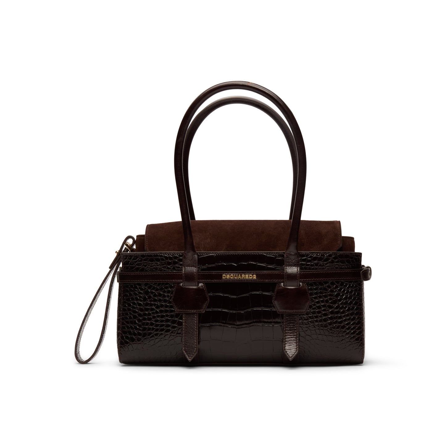 Dsquared2 Twin Shoulder Bag (Dark Brown)