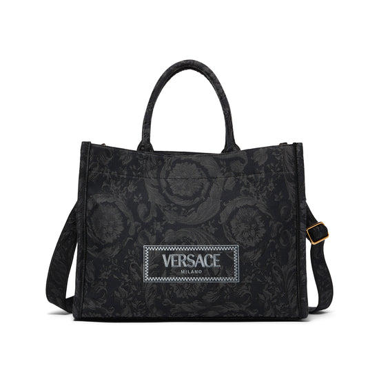 Versace Barocco Athena Large Tote (Black/Versace Gold)