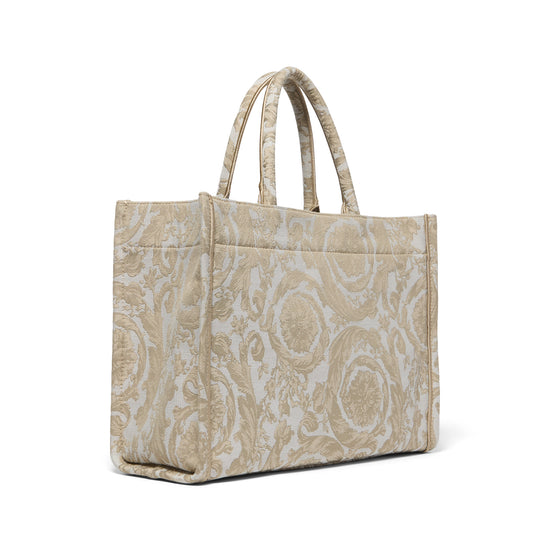 Versace Barocco Athena Large Tote (Beige/Versace Gold)