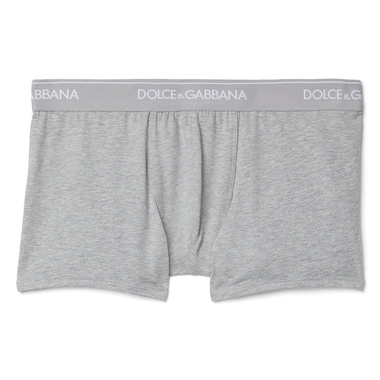 Dolce & Gabbana Stretch Cotton Regular Boxer 2-Pack (Grey)