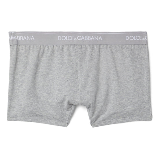 Dolce & Gabbana Stretch Cotton Regular Boxer 2-Pack (Grey)