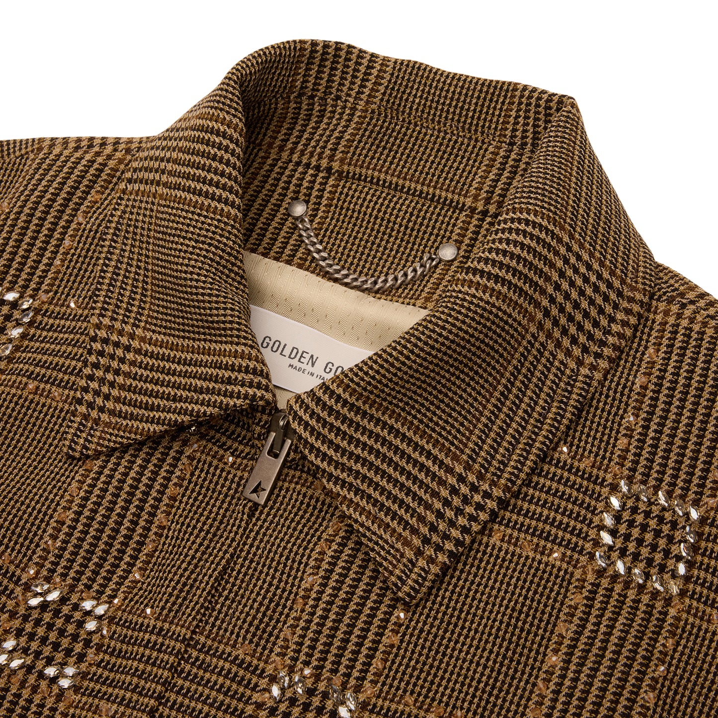 Golden Goose Wool Bomber Jacket (Brown/Beige)