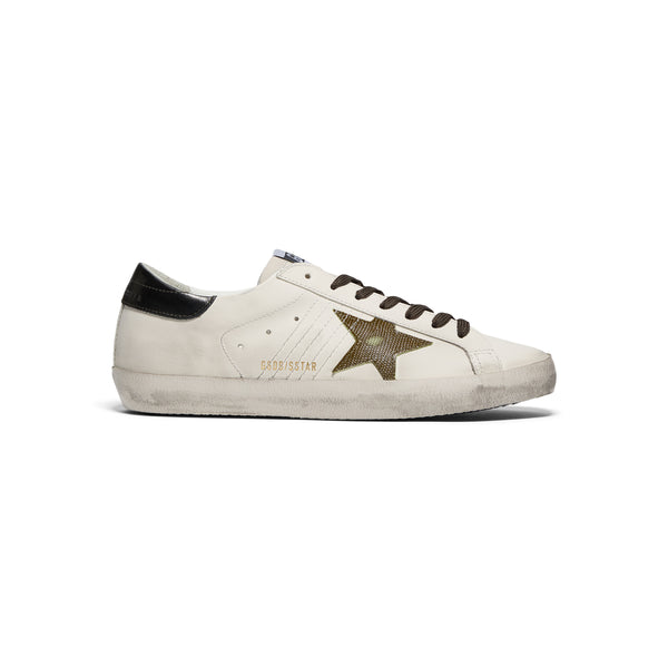 goldensheep　 Golden Goose - Stardan Silver & White Leather Low Top Sneaker