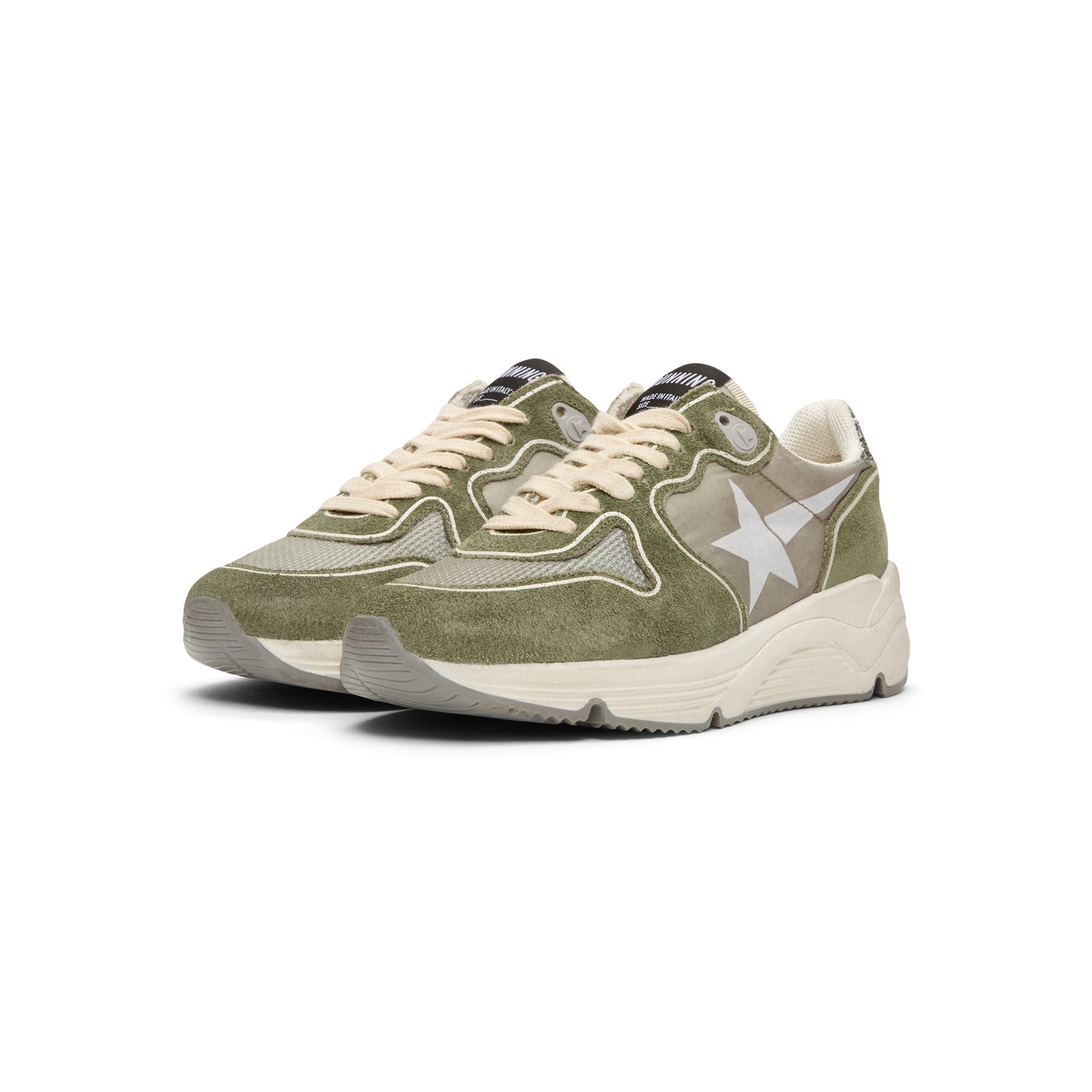 Golden Goose Running (Green/Silver)