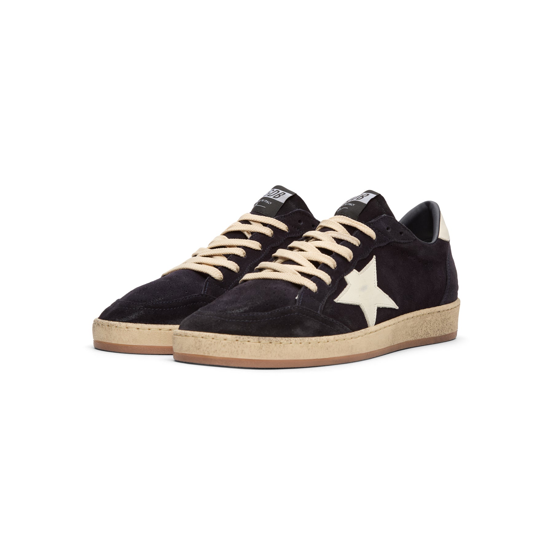 Golden Goose Ballstar Suede Upper Toe And Spur (Dark Blue/White)