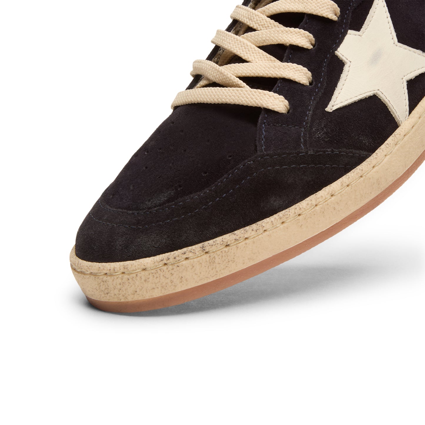Golden Goose Ballstar Suede Upper Toe And Spur (Dark Blue/White)