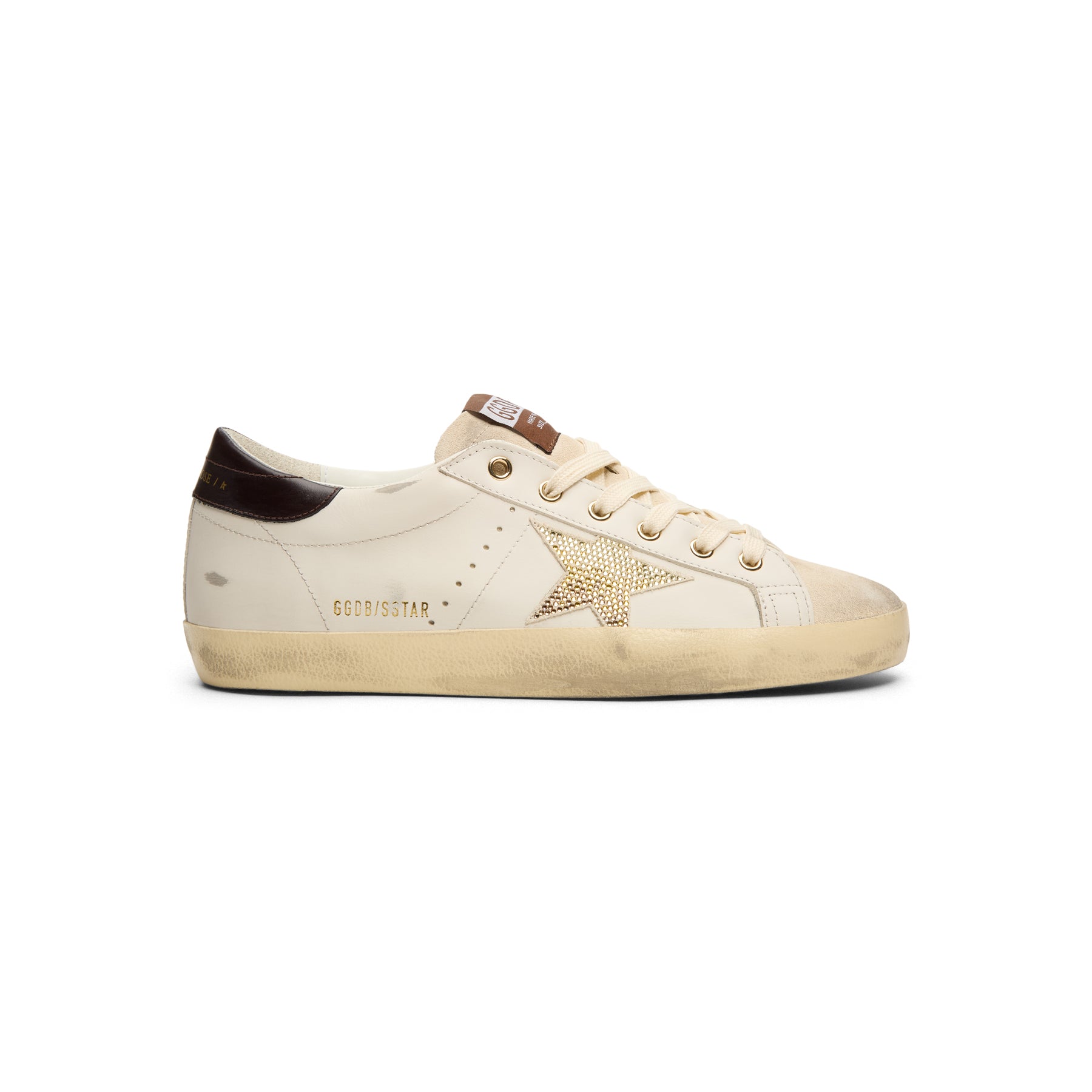 goodenough94年ゼブラゴールド　Lサイズ Golden Goose Super-Star Leather Upper Star And Heel (White/Coffee