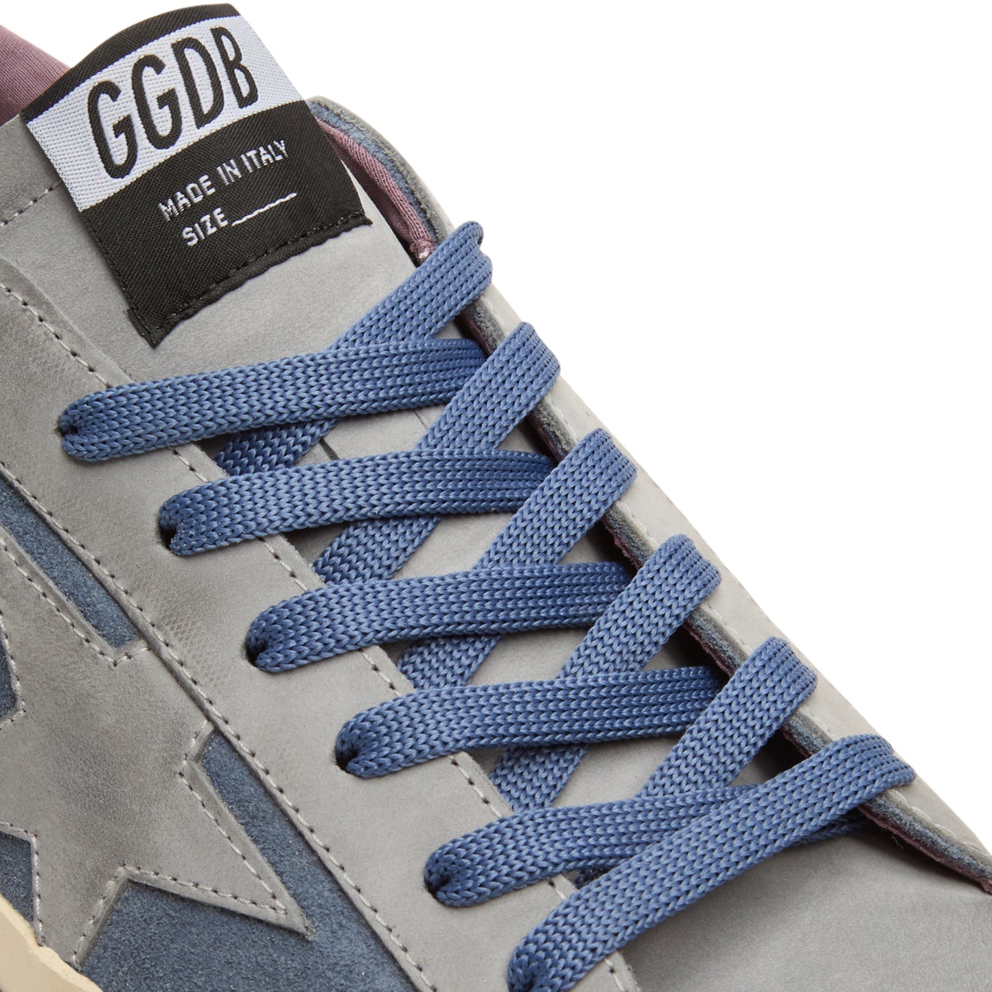Golden Goose Super Star Suede And Nabuk Upper (Blue Denim/Silver Blue)