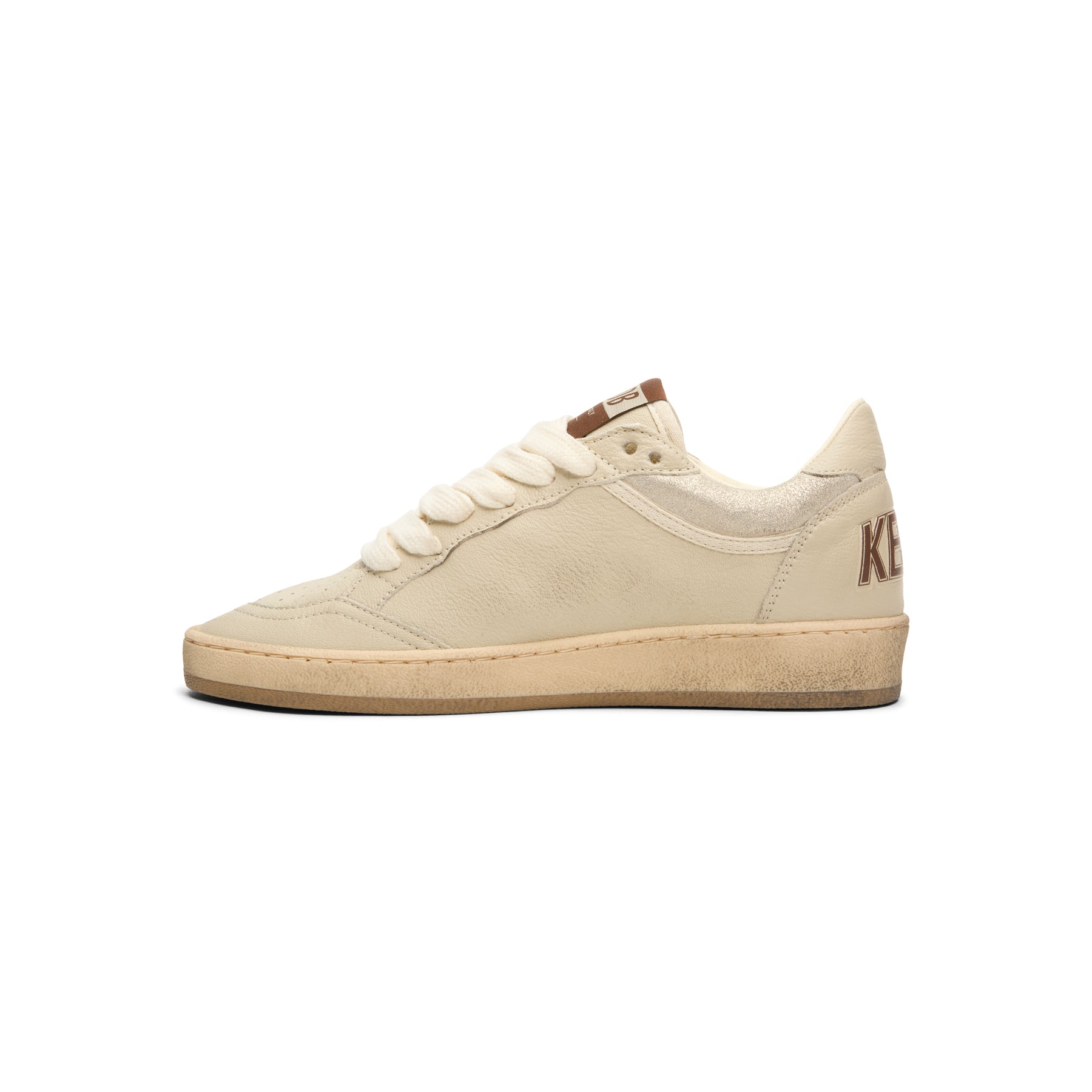 Golden Goose Ballstar Nappa And Glitter Leather Upper (Cream/Light