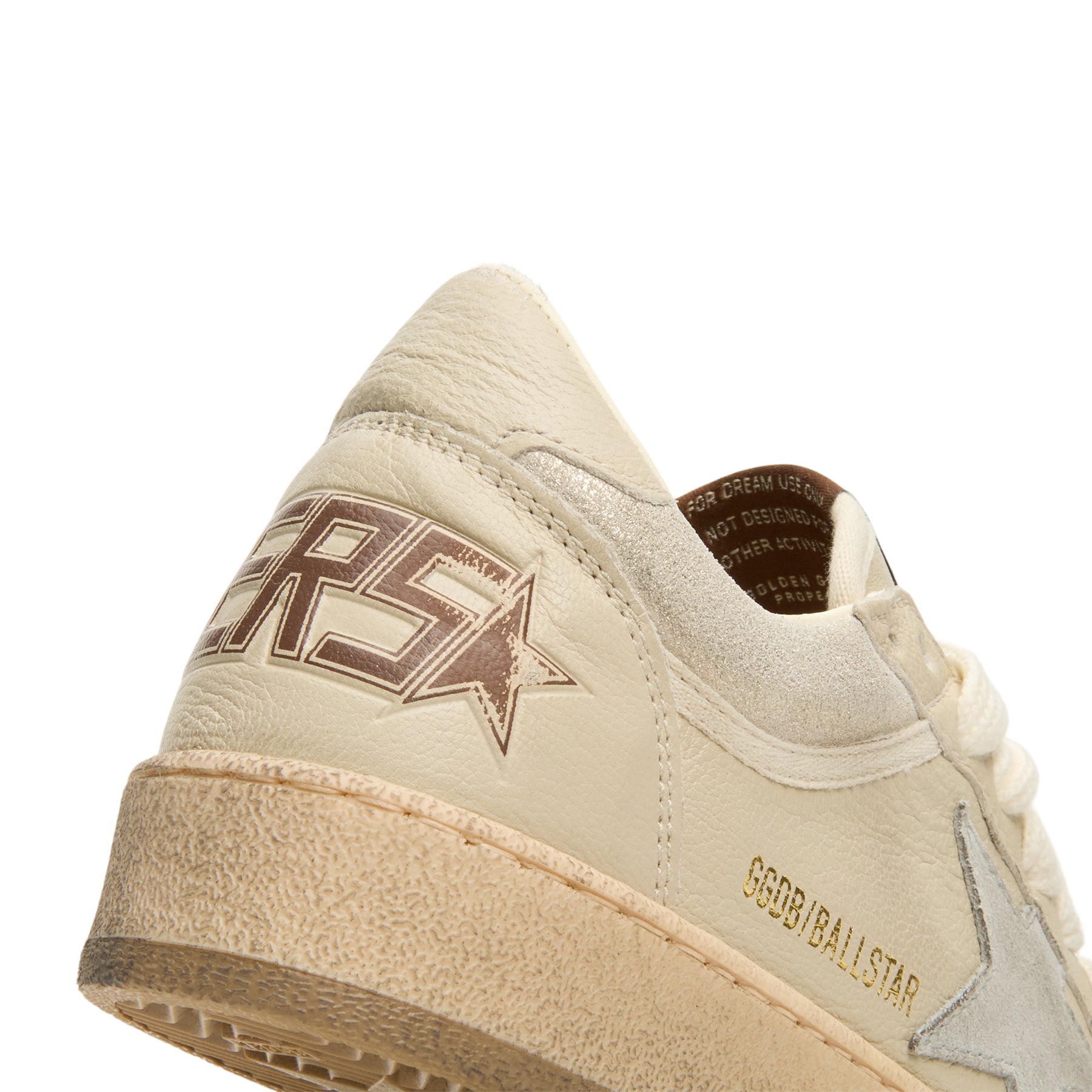 Golden Goose Ballstar Nappa And Glitter Leather Upper (Cream/Light