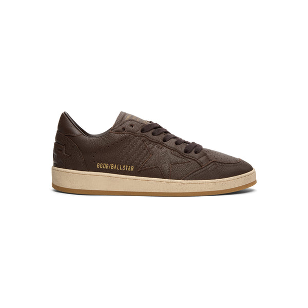 Golden Goose Ballstar Leather Upper Star Toe Spur (Dark Brown