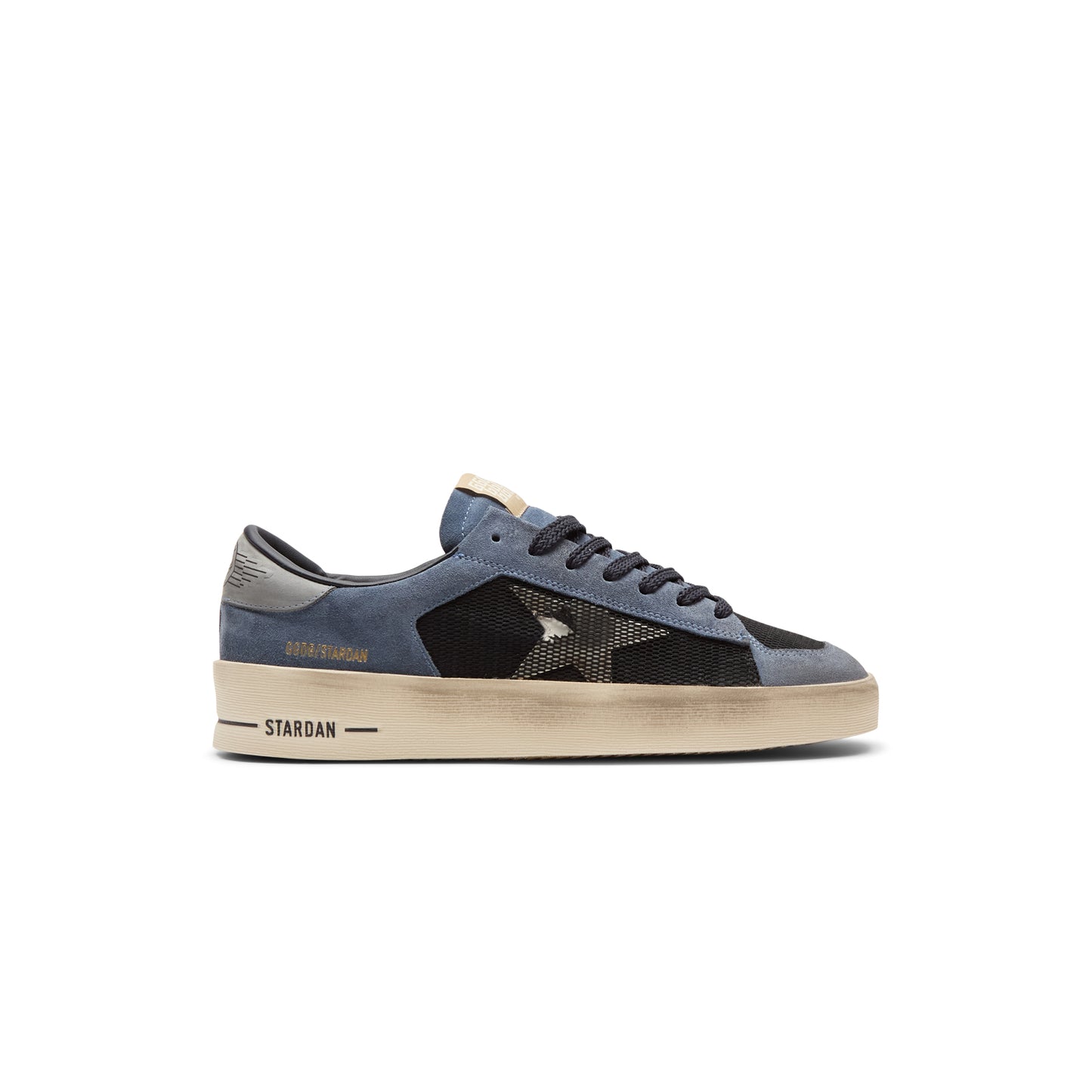 Golden Goose Stardan Net And Suede Upper Leather (Blue/White/Grey)