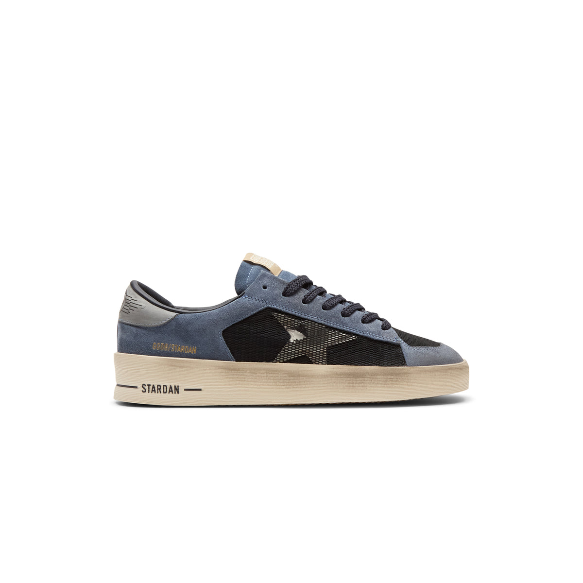 Golden Goose Stardan Net And Suede Upper Leather (Blue/White/Grey)