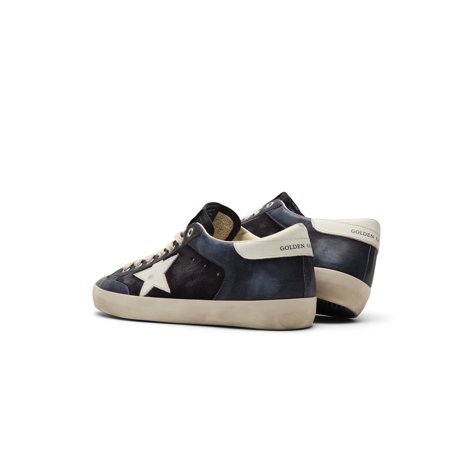 Golden Goose Super Star Suede And Nappa Upper (Dark Blue/White)