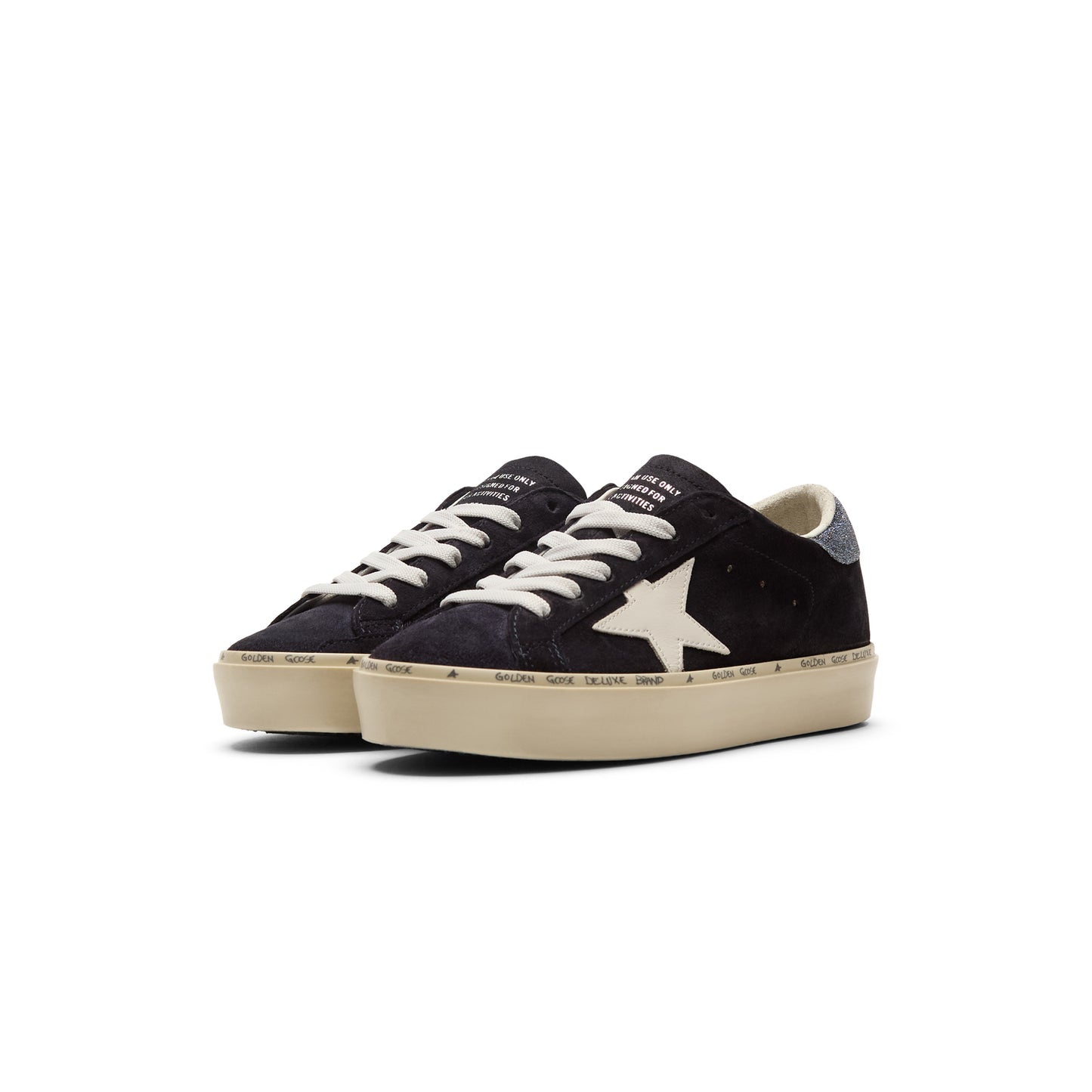 Golden Goose Hi Star Suede Upper Crystal Collar (Dark Blue/White)