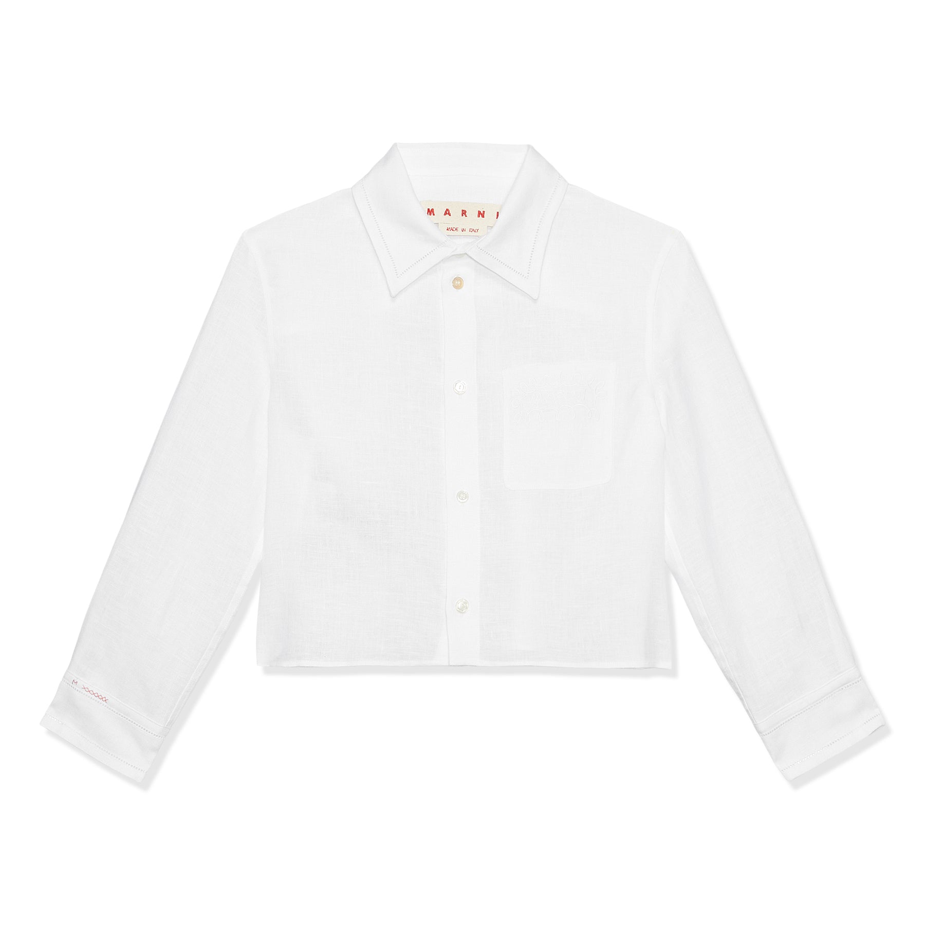 MARNI Organic Poplin Cropped Shirt (Lily White) – CNCPTS