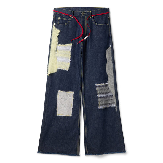 MARNI Mohair Patch Jeans (Blue)