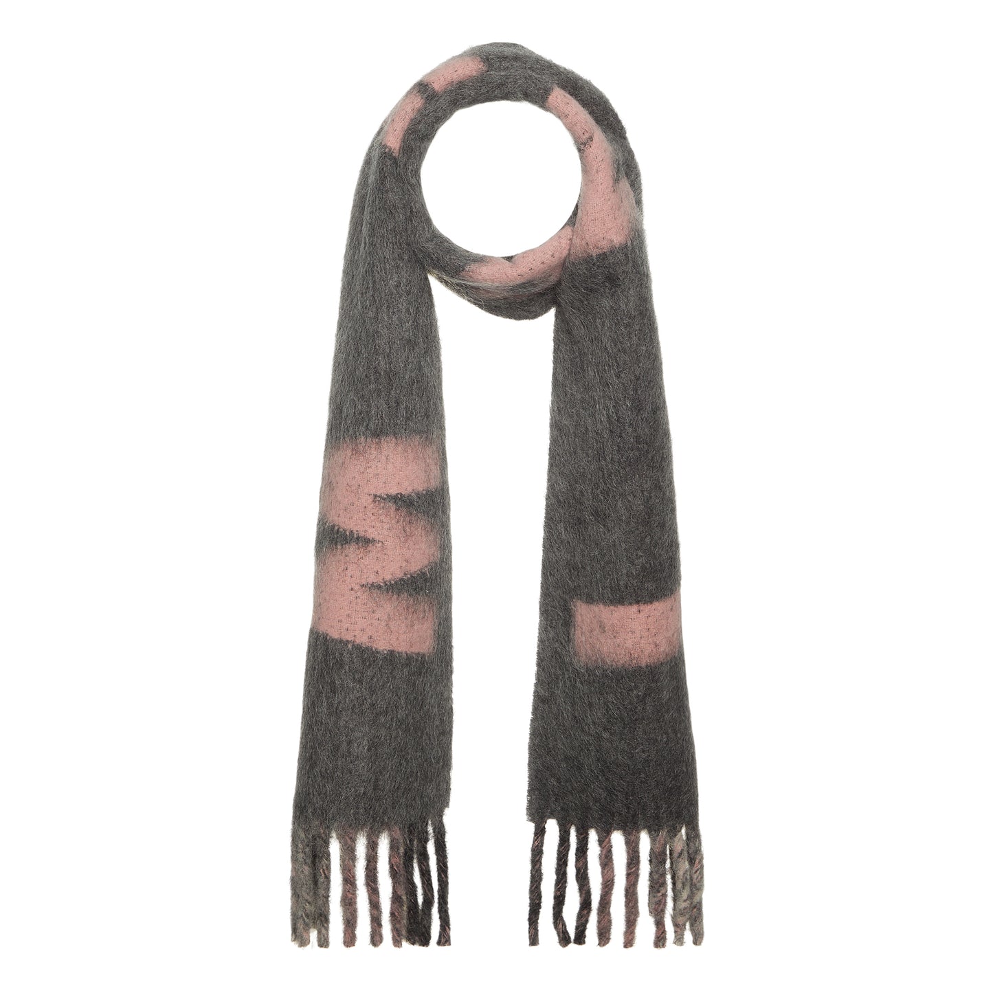 MARNI Wool-Blend Scarf (Neutral Grey)