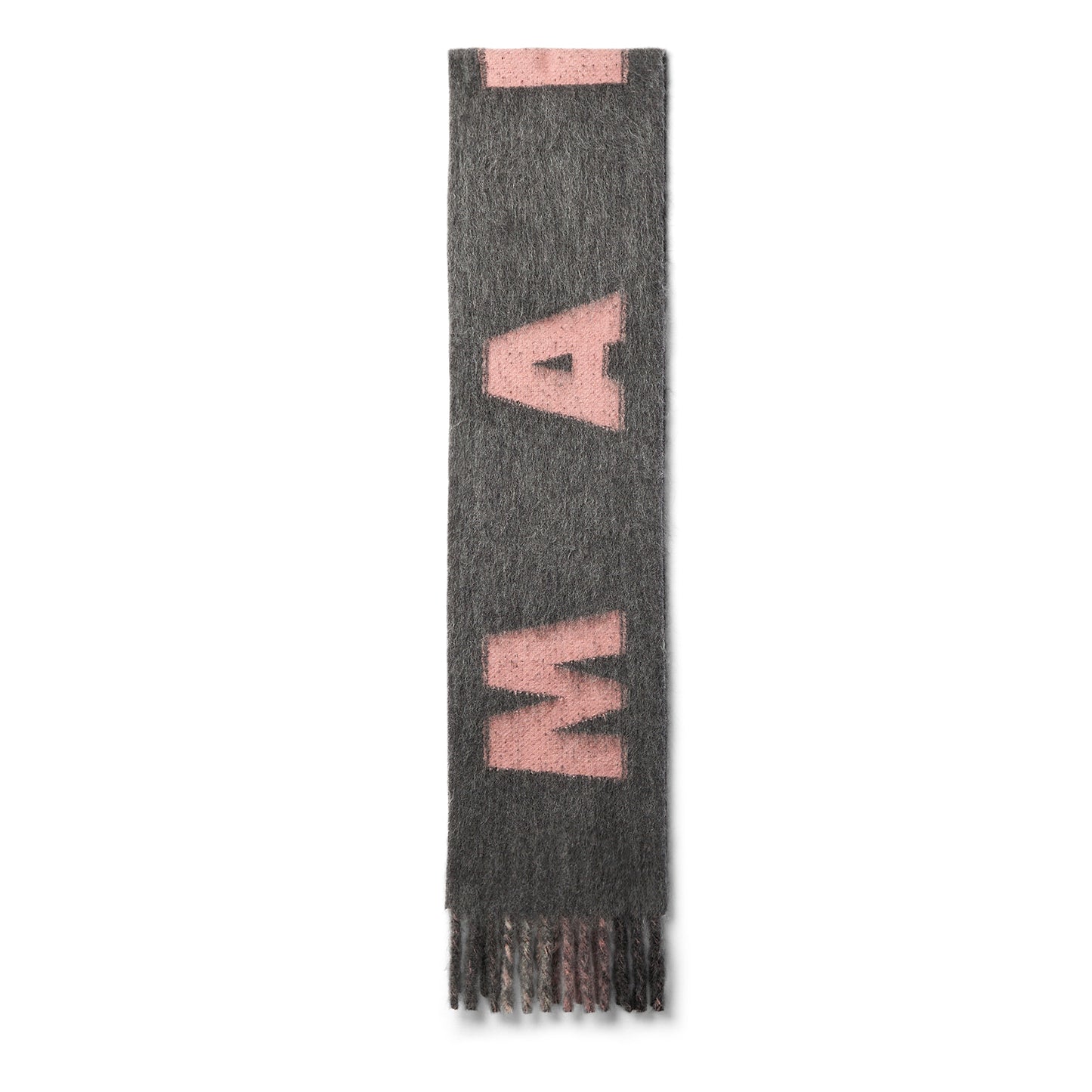 MARNI Wool-Blend Scarf (Neutral Grey)