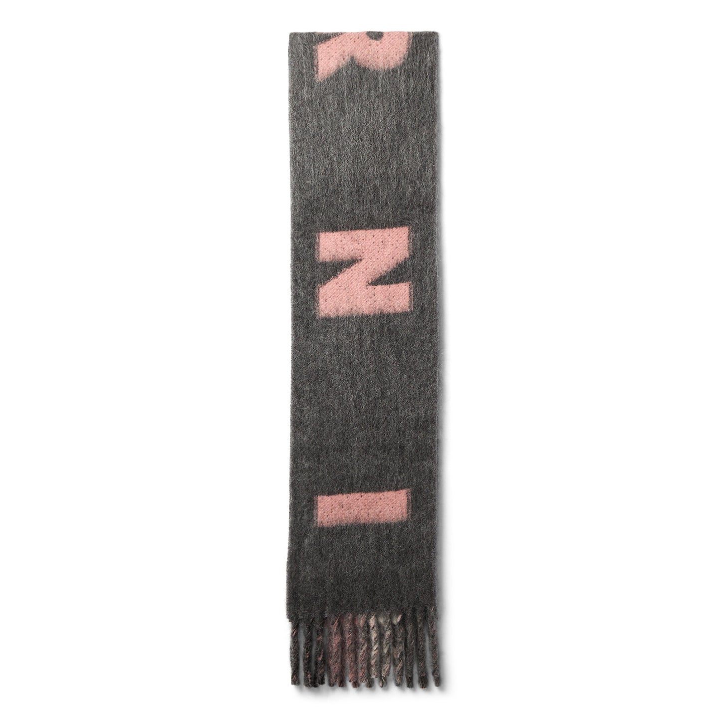 MARNI Wool-Blend Scarf (Neutral Grey)