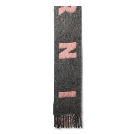 MARNI Wool-Blend Scarf (Neutral Grey)