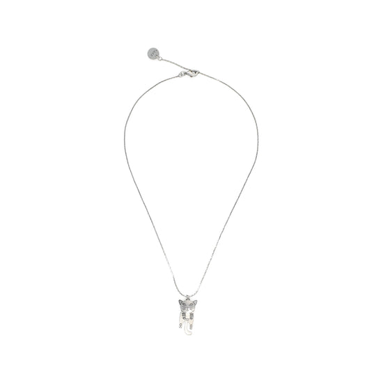 MARNI Cat Pendant Chain Necklace (Silver)
